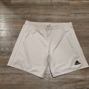 Adidas Climalite Running Gym Shorts Basketball Loose Fit White Mens Size Large